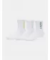 Čarape UNDER ARMOUR UA 3-MAKER 3PK MID-CREW 1373084-106 BIJELA