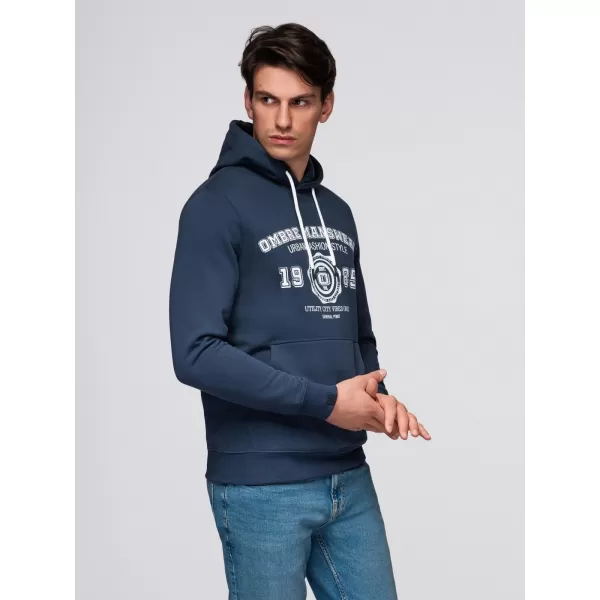  Muški sweatshirt OMBRE B1714 TAMNOPLAVA 