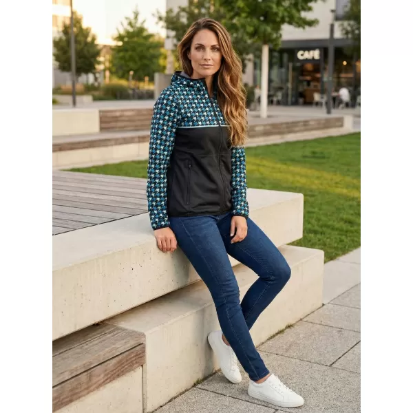  Ženska vrhunska softshell jakna ALTISPORT VOJ/ALW048JACK01 CRNA I PLAVA 
