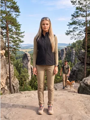 Ženski softshell prsluk ALTISPORT NoPrint NP/ALW965 CRNA