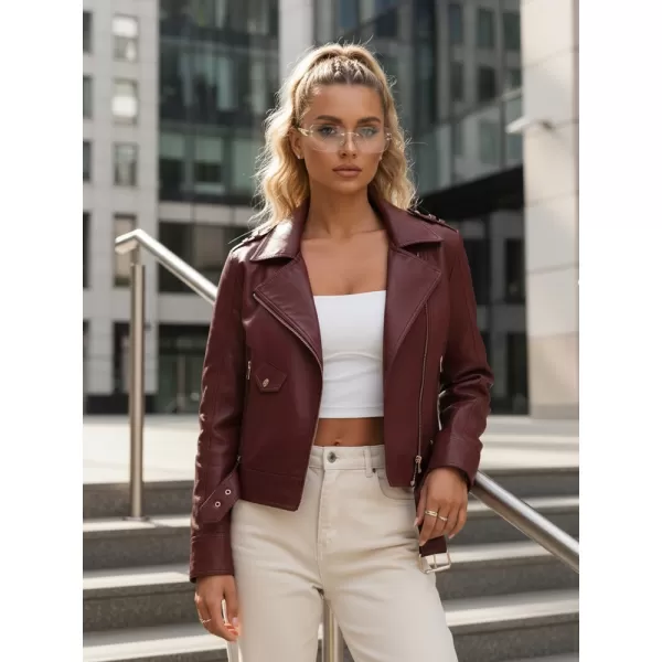  Ženska jakna DSTREET TY5649 TAMNOCRVENA 