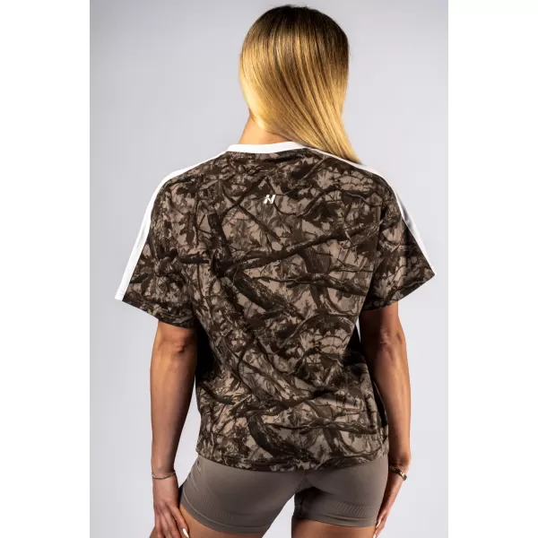  Majica opuštenog kroja POWER 894 SVIJETLO SMEĐA CAMO Nebbia 