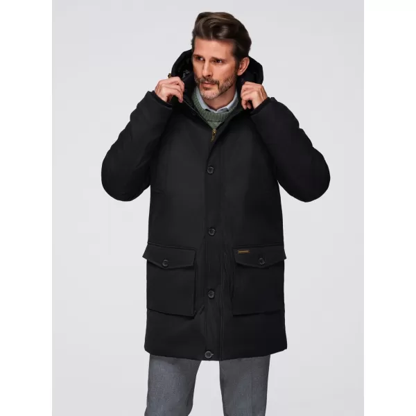  Muška parka OMBRE OM-JAPJ-0287 CRNA 