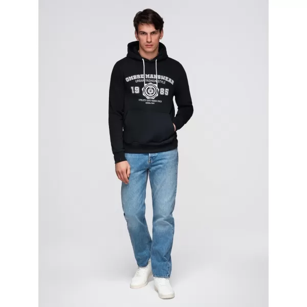  Muški sweatshirt OMBRE B1714 CRNA 