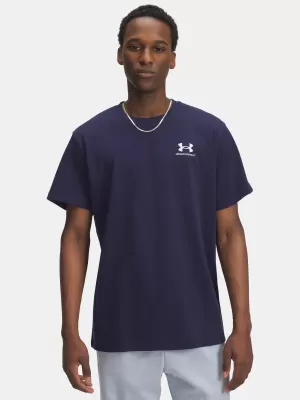 Muška majica kratkih rukava UNDER ARMOUR UA M LOGO EMB HEAVYWEIGHT SS 1373997-411 PLAVA