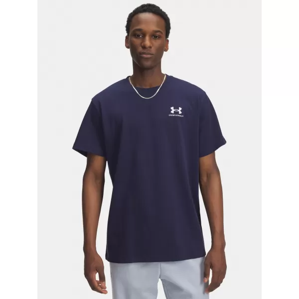  Muška majica kratkih rukava UNDER ARMOUR UA M LOGO EMB HEAVYWEIGHT SS 1373997-411 PLAVA 