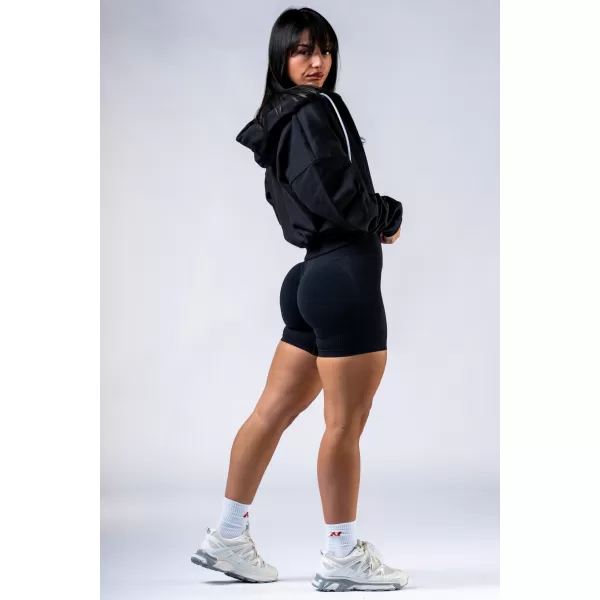  Hoodie na patentni zatvarač POWER 895 BLACK Nebbia 