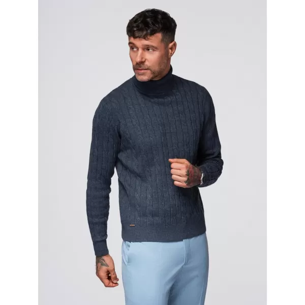  Muški pulover OMBRE OM-SWTN-0157 TAMNOPLAVA 