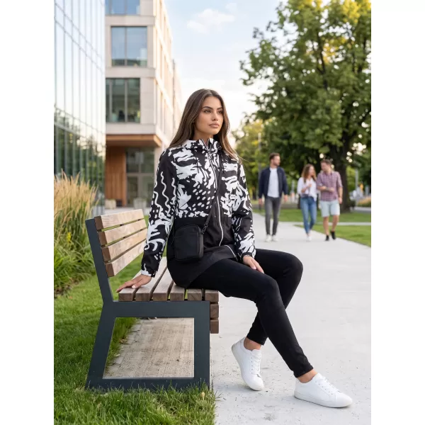  Ženska jakna KIXMI ZIANA CRNO/BIJELO 