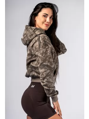 Hoodie na patentni zatvarač POWER 895 SVIJETLO SMEĐA CAMO Nebbia
