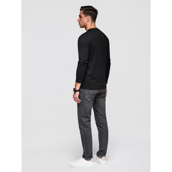  Muška majica kratkih rukava OMBRE OM-LSPT-0136 CRNA 
