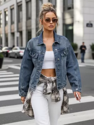 Ženska jakna DSTREET TY5632 PLAVA