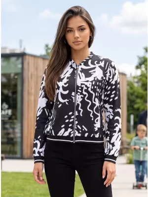 Ženska jakna ALTISPORT HADARIT CRNO/BIJELO