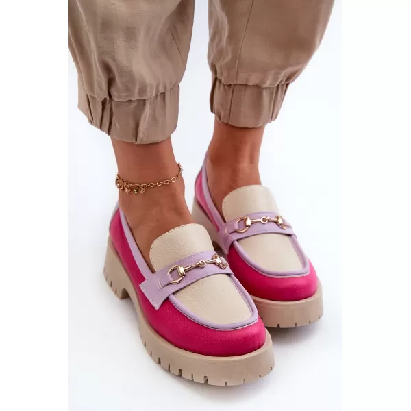  Ženske mokasine ZAZOO 3475 BEŽ/FUSCHIA/LILA 