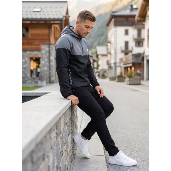  Muška vrhunska softshell jakna ALTISPORT VOJ/ALM051JACK01 SIVKASTO CRNA 