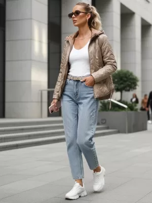 Ženska jakna DSTREET TY5633 KARAMELA