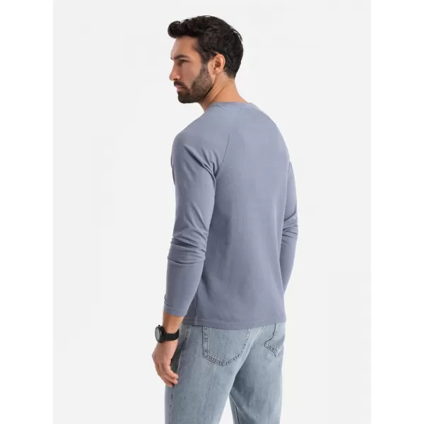 Muška majica kratkih rukava OMBRE OM-LSCL-0109 PLAVI TRAPER 