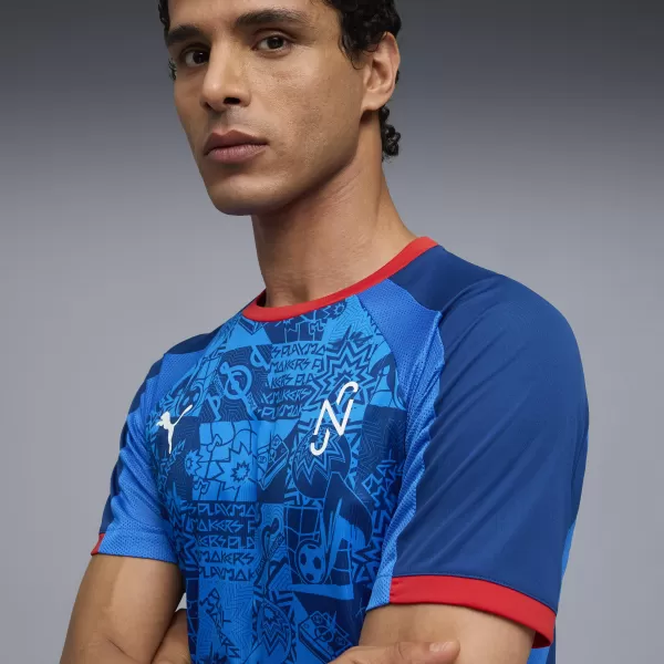  Funkcionalna muška majica PUMA NEYMAR JR PLAYMAKER JERSEY 660314-10 BLAZING BLUE/ PLAMEN PLAVA/PUMA BIJELA/ULTRA 