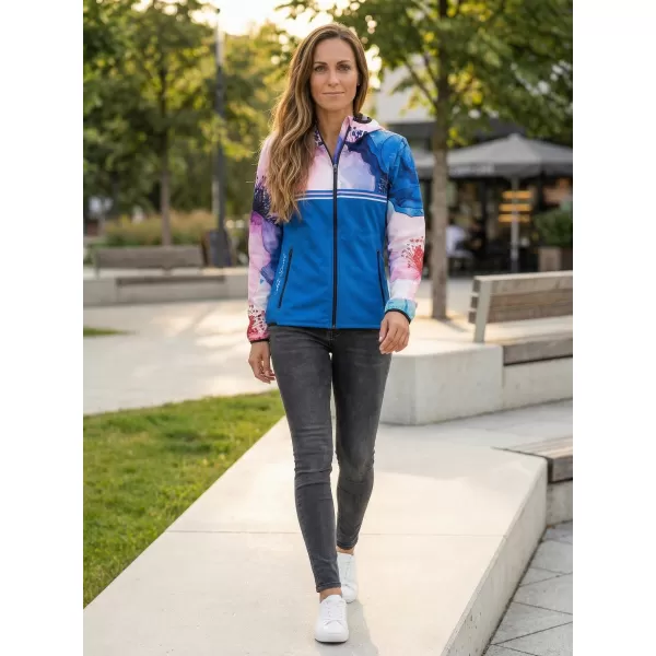  Ženska vrhunska softshell jakna ALTISPORT VOJ/ALW117JACK01 PLAVA/RUŽIČASTA 