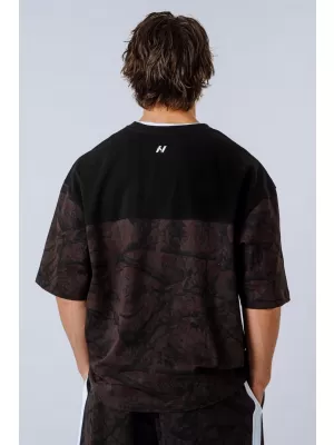 Oversized majica POWER 898 DARK BROWN CAMO Nebbia