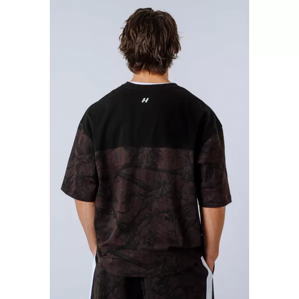  Oversized majica POWER 898 DARK BROWN CAMO Nebbia 