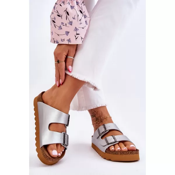  Ženske papuče BIG STAR LL274476 SILVER Big Star Shoes 