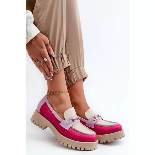  Ženske mokasine ZAZOO 3475 BEŽ/FUSCHIA/LILA 