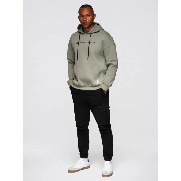  Muški sweatshirt OMBRE OM-SSNZ-0241 KAKI 