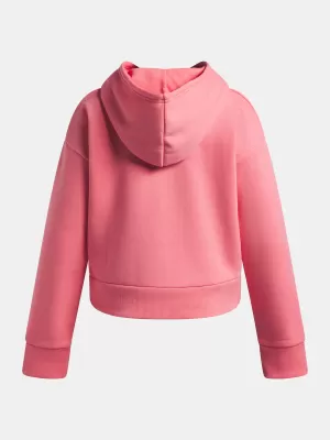 Majica za djevojčice UNDER ARMOUR UA RIVAL FLEECE HOODIE 1379517-600 RUŽIČASTA
