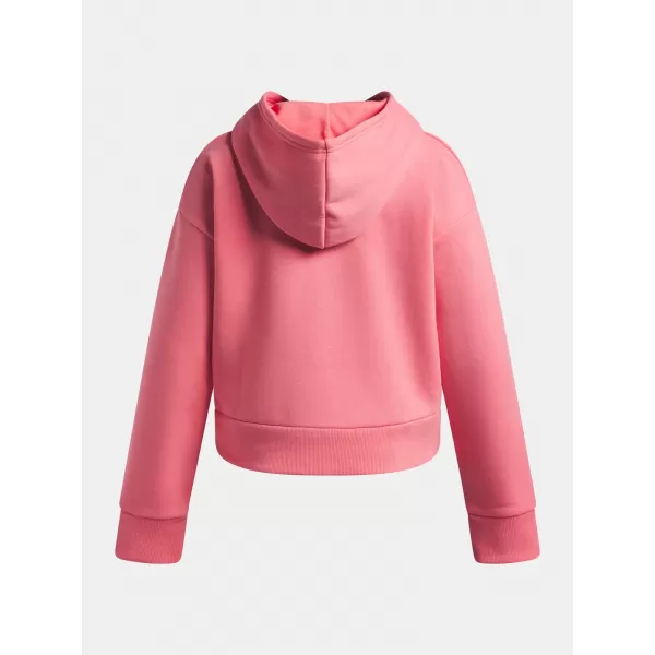  Majica za djevojčice UNDER ARMOUR UA RIVAL FLEECE HOODIE 1379517-600 RUŽIČASTA 