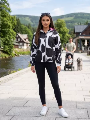 Ženska jakna ALTISPORT HELSIE CRNO/BIJELO
