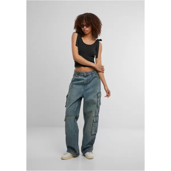  Ženska majica kratkih rukava URBAN CLASSICS TB7520A CRNO/BIJELO 