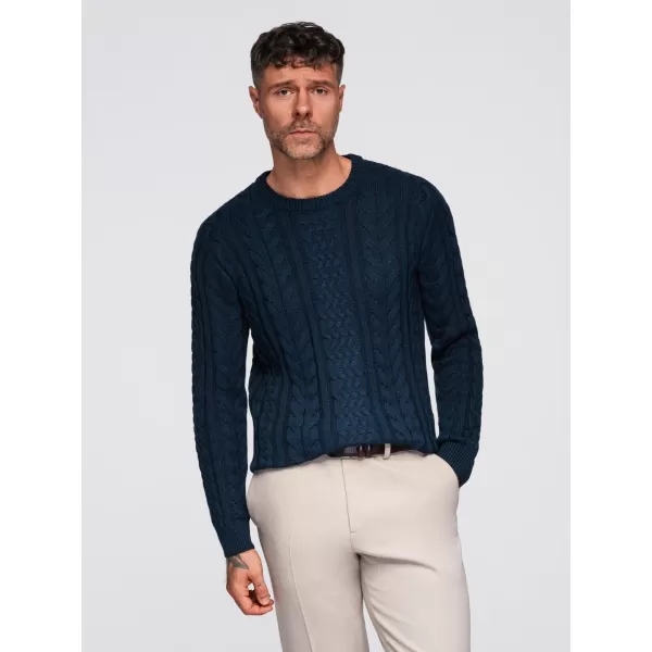  Muški pulover OMBRE OM-SWSW-0173 TAMNOPLAVA 