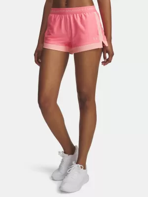Ženske kratke hlače UNDER ARMOUR TECH PLAY UP 3IN COLORBLOCK 6010875-600 RUŽIČASTA