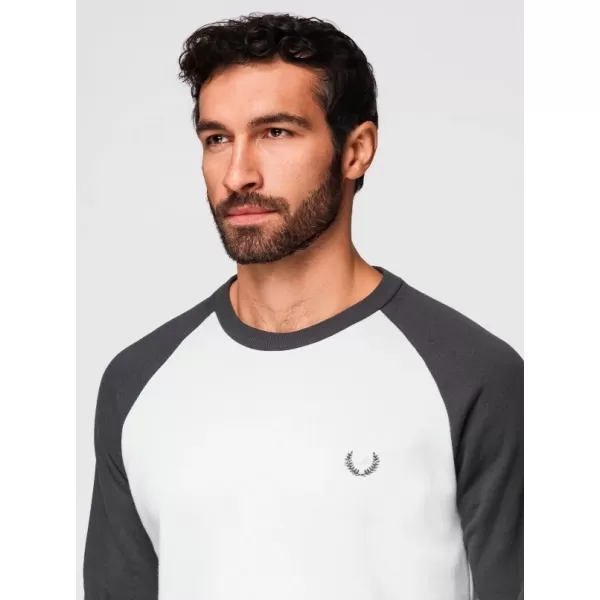 Muški sweatshirt OMBRE OM-SSNZ-0239 KREMA I GRAFIT 