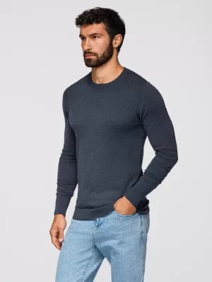 Muški pulover OMBRE OM-SWBS-0106 TAMNOPLAVI MELANGE