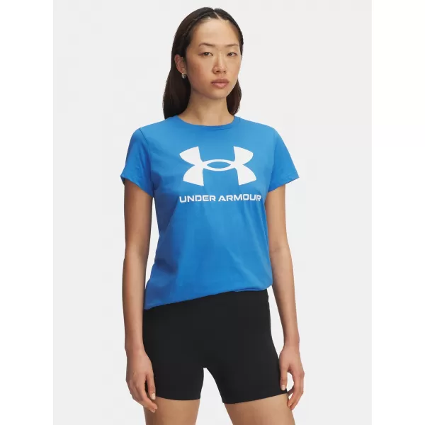  Ženska majica kratkih rukava UNDER ARMOUR UA LOGO SS 1356305-402 PLAVA 