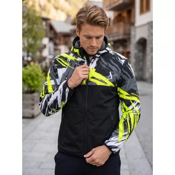  Muška vrhunska softshell jakna ALTISPORT VOJ/ALM039JACK01 CRNA I ŽUTA 