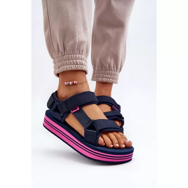  Ženske sandale LEE COOPER LCW-24-05-2753L MORNARICA/FUKSIJA 
