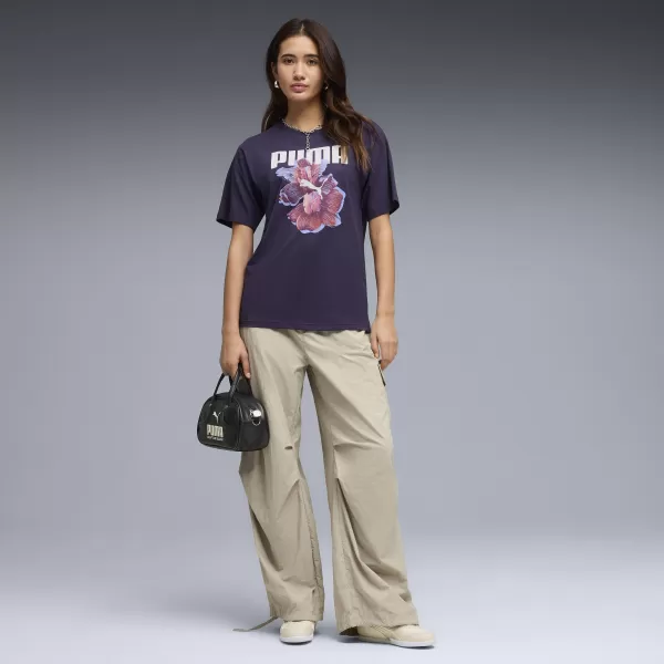  Ženska majica kratkih rukava PUMA GRAPHICS RELAXED TEE BETTER 691908_64 DUBOKA ŠLJIVA 