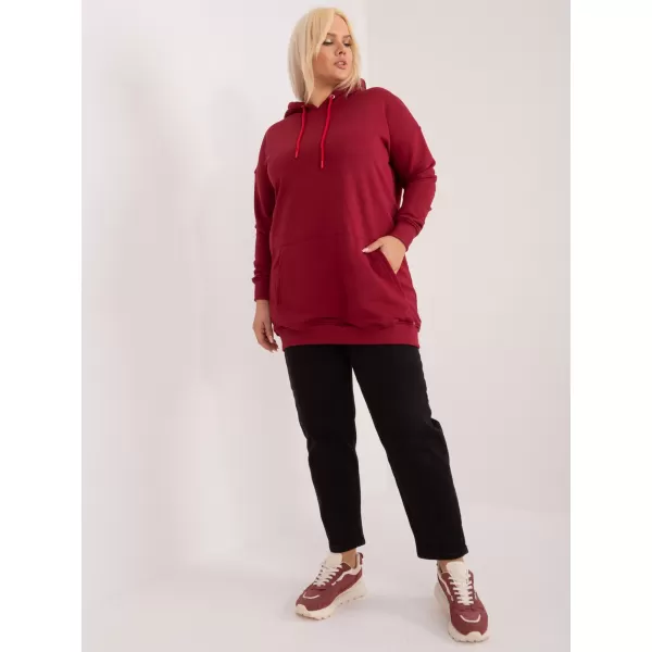  Ženski sweatshirt BASIC FEEL GOOD RV-BL-6338.19X TAMNOCRVENA 