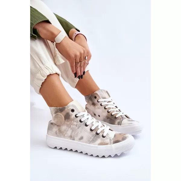  Ženske tenisice BIG STAR LL274047 WHITE/OLIVE Big Star Shoes 