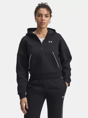 Ženski sweatshirt UNDER ARMOUR RIVAL FLC PIPED HZ HOODIE 6003707-005 CRNA