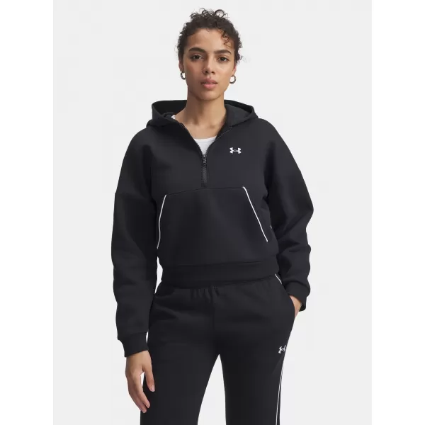  Ženski sweatshirt UNDER ARMOUR RIVAL FLC PIPED HZ HOODIE 6003707-005 CRNA 