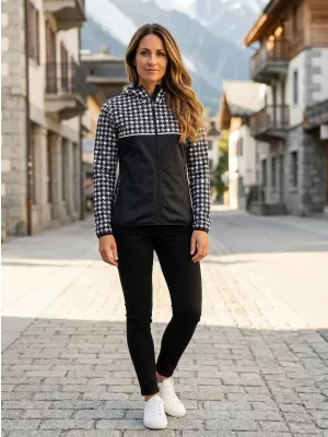Ženska vrhunska softshell jakna ALTISPORT VOJ/ALW048JACK01 CRNO-BIJELO