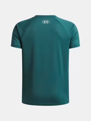 Majica za dječake UNDER ARMOUR UA TECH SPLIT WORDMARK SS 1383010-338 ZELENA