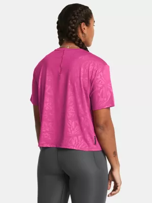 Ženska majica kratkih rukava UNDER ARMOUR VANISH ENERGY EMBOSS CROP SS 1383640-686 RUŽIČASTA