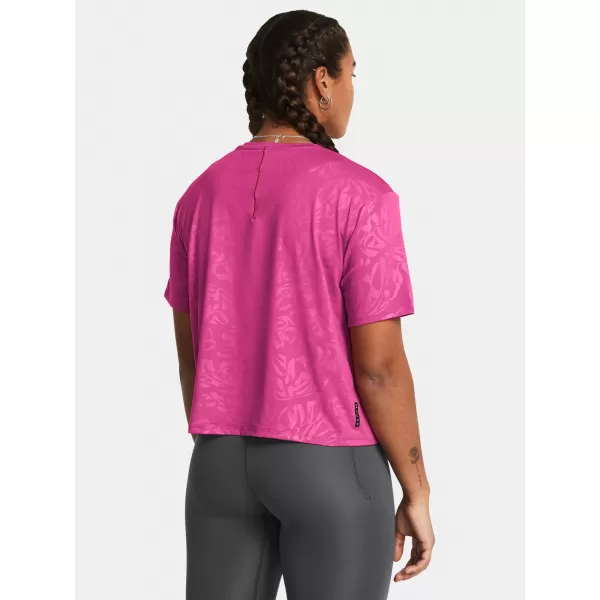  Ženska majica kratkih rukava UNDER ARMOUR VANISH ENERGY EMBOSS CROP SS 1383640-686 RUŽIČASTA 