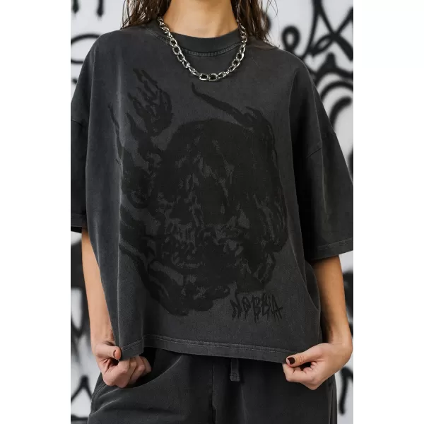  Ženska oversized majica NEBBIA x Sexsdreams 814 CRNA 