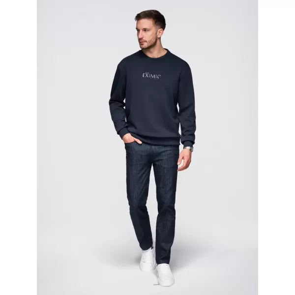  Muški sweatshirt OMBRE OM-SNBC-0199 TAMNOPLAVA 